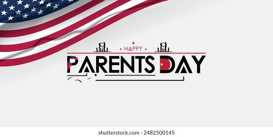 Logo for Parents Day with an American flag