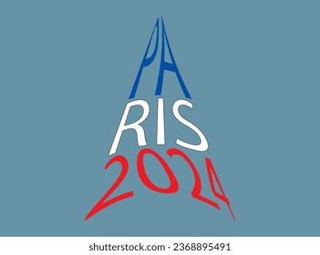 Logo of Paris 2024. Vector illustration.