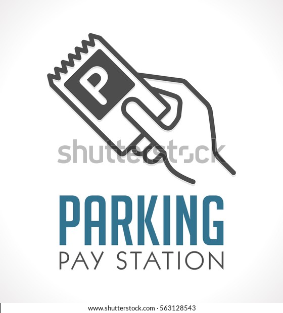 Logo -\
Parking card or ticket - pay station\
concept