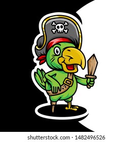 logo parrot icon unique character