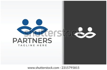 logo partner symbol with image of people holding hands