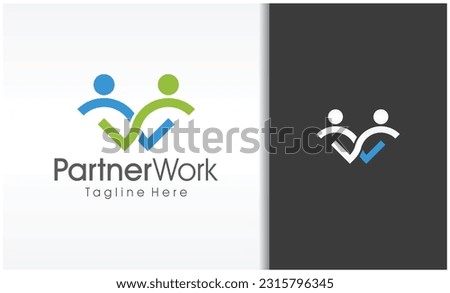 logo partner symbol with image of people holding hands