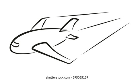 Logo passenger plane.