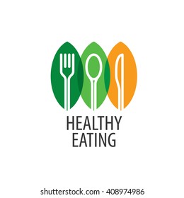 Logo pattern of healthy eating. Vector illustration