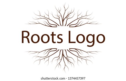 Logo with a pattern of tree roots