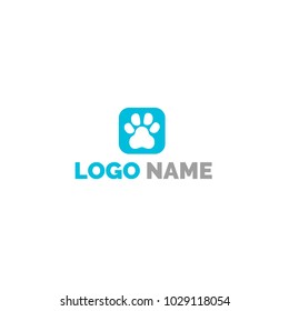 Logo paw. Logo animals. The trail legs of the animal