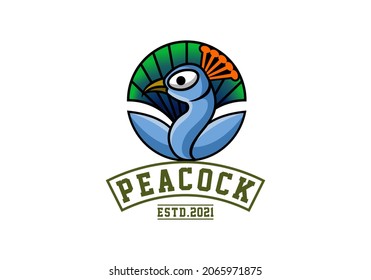Logo Peacock With Cute Design General Good For Any Industry