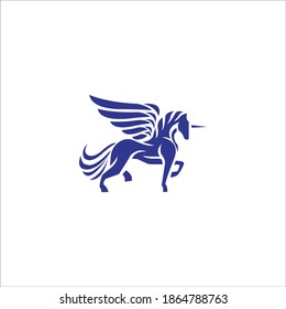 logo pegasus templet vector icon