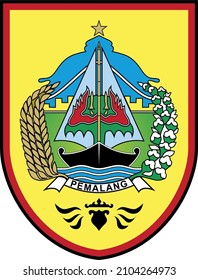 Logo Pemalang Regency, Sea and Fish, it is the responsibility that part of the life of the people of Pekalongan Regency comes from the sea (fishermen). Rice holds the shield, regional prosperity, and 