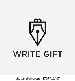 logo pen gift. pen icon