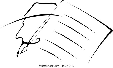 logo pen person writer