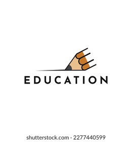 logo pencil graphic vector illustration with for educational theme