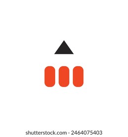 Logo pencil unique abstract minimalist with blank background