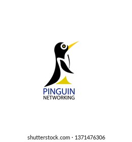 a logo with the penguin cartoon concept