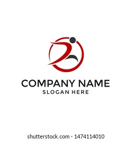 logo people and fitness vector graphic