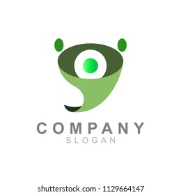 
logo of people with grouped look, charity logo vector, family icon