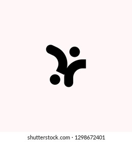 logo of people in groups with simple, logo ready to use - Vector