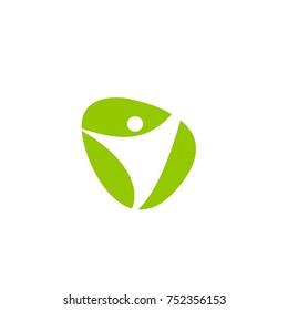 logo with people shape design