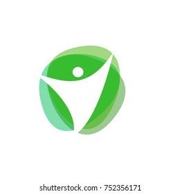 logo with people shape design