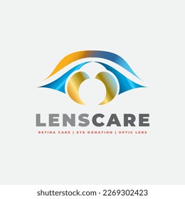 Logo is perfect for Eye care and vision, donation, optical lens, optics products, eye hospital and equipment manufacturer.