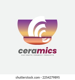 Logo is perfect for jewelry shop, mineral resources and for pottery, ceramic, porcelain or clay craft collection.