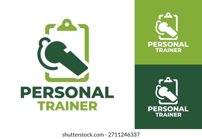 Logo entrenador personal berfokus realiza atletik untuk programa kekuatan, acondicionamiento, dan pengembangan atlet.