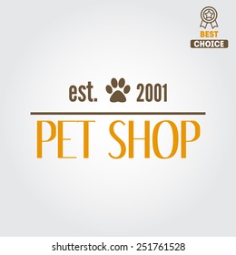 Logo for pet shop or animal clinic