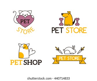 Logo for pet shop or animal clinic pet shop logo