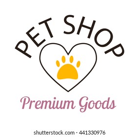 Logo for pet shop or animal clinic pet shop logo