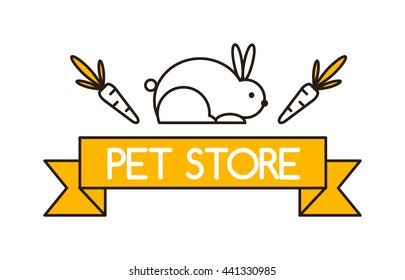 Logo for pet shop or animal clinic pet shop logo