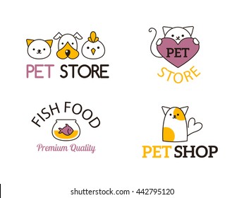 Logo for pet shop or animal clinic pet shop logo
