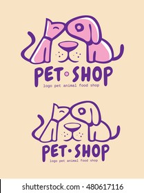 logo pets animal food shop