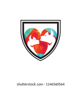 Logo Pets Dogs Vector Eps.10