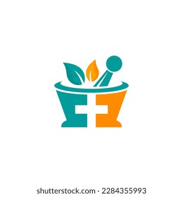 El logo de la farmacia se llama mortero y almirez