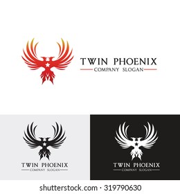 Logo phoenix,Phoenix logo,Eagle logo,Vector logo template