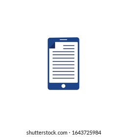 Logo Phone and paper design vector