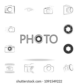 logo photo icon. Detailed set of photo camera icons. Premium graphic design. One of the collection icons for websites, web design, mobile app on white background