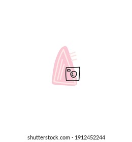 logo for photographer or online shop. Contemporary modern trendy vector logo. Highlight cover background. Beauty icon.