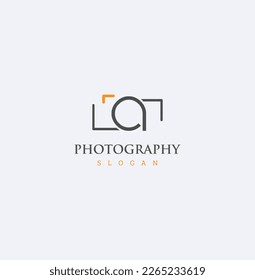 logo of the photographer with vector logo template