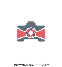 Logo photography studio. Vector graphic design