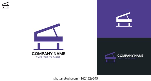 Logo Piano - All elements on this template are editable with vector software.
