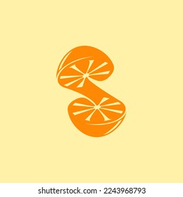 The logo is pictogram the letter S and orange. Unique and elegant.