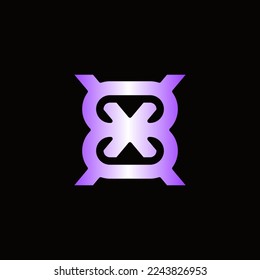 The logo is pictogram the letter X and number 8. Unique and elegant.