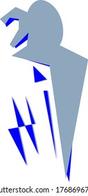 logotipo con una imagen de cuervos en estilo minimalista