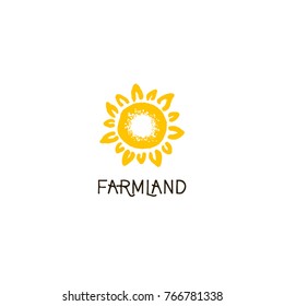 Logo with a picture of a sunflower