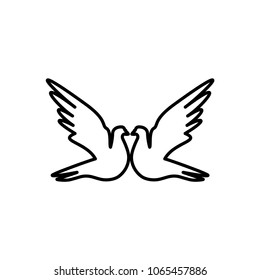 logo pigeon dove vector template