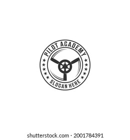 logo for pilot academy on white background