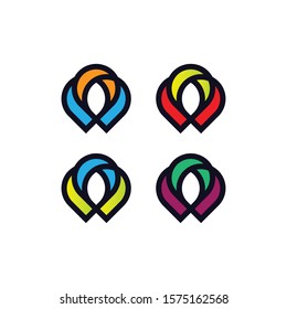 logo pin letter w vector 