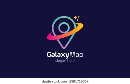 Logo pin map for find spot location and mark place