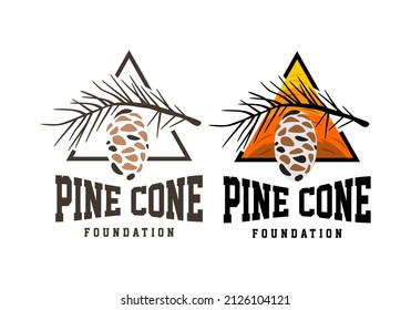 Logo Pine Cone Vector Illustration Template with Simple Elegant Design Good for Any Industry
